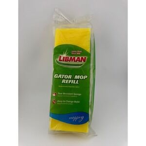 Libman Gator Mop Refill 02021 Yellow Tear Resistant Sponge Replacement New